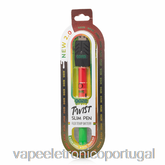 Vape Eletrônico Ooze Slim Twist Pen 2.0 Flex Temp Bateria Rasta